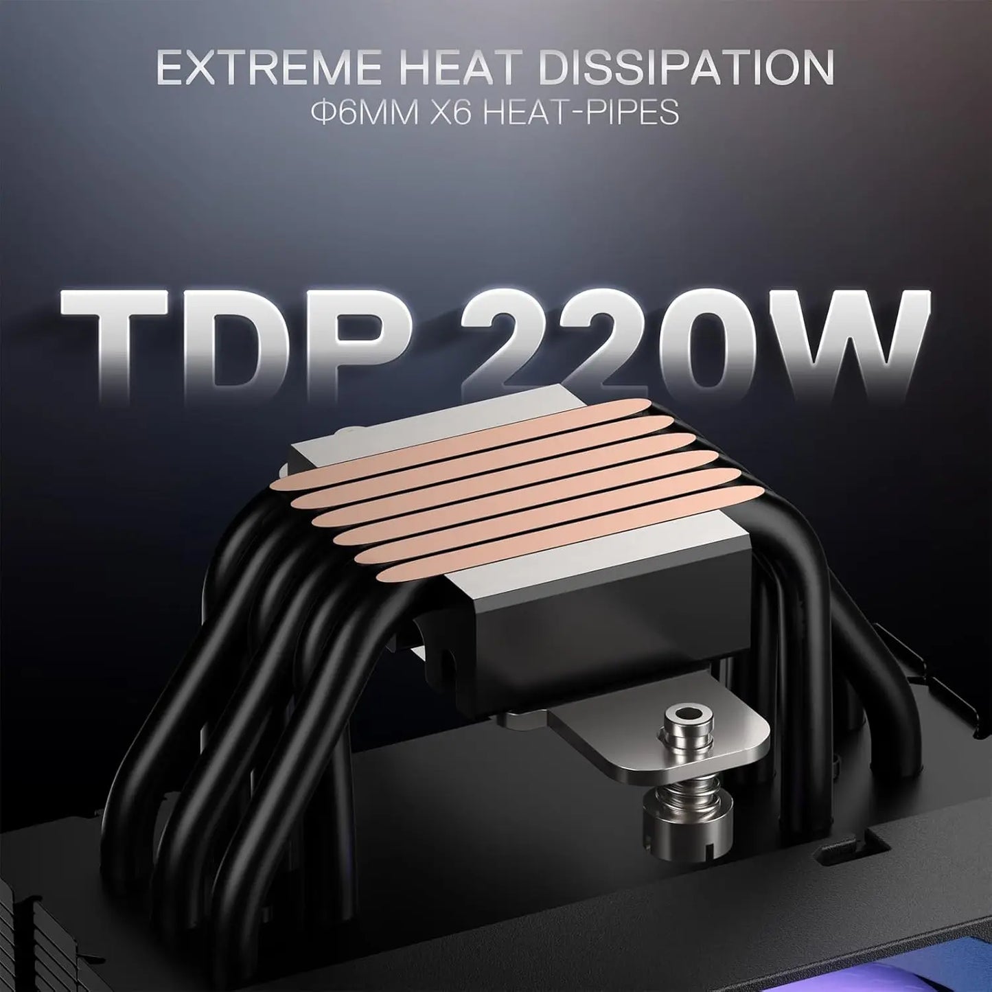 Redragon CC2312 CPU Cooler With Temperature Display ARGB Fans