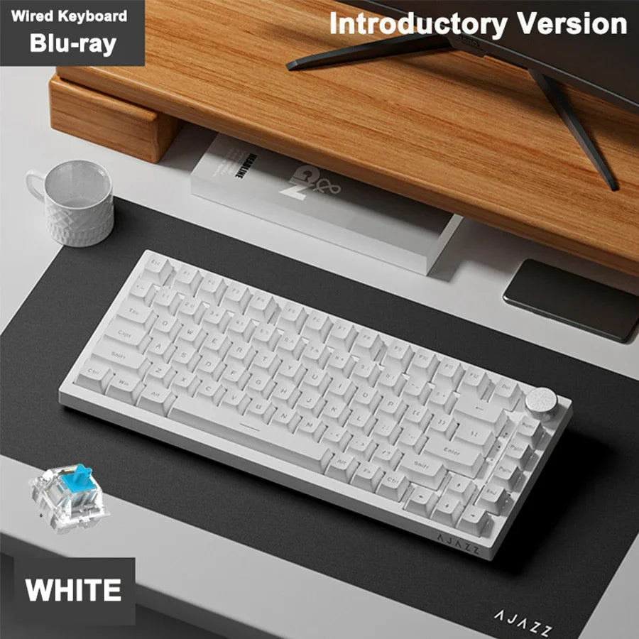 Ajazz AK820 Wired Mechanical Keyboard 82-Key Gaming Hot-Swappable Esports