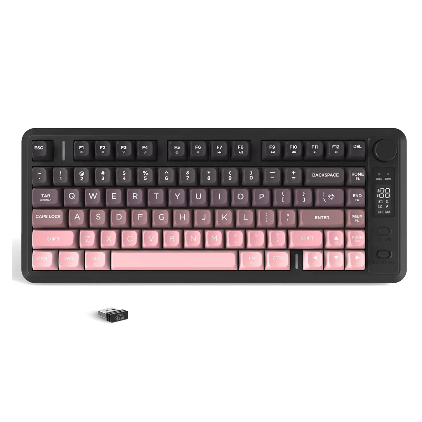 Attack Shark M75 Wireless Membrane Keyboard With Knob OLED Display