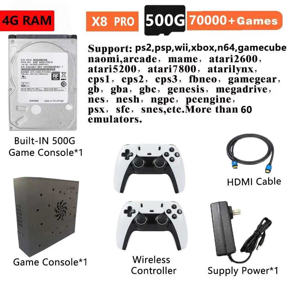 Retro Gaming Device X8 With 70,000 Games And 60 Emulators