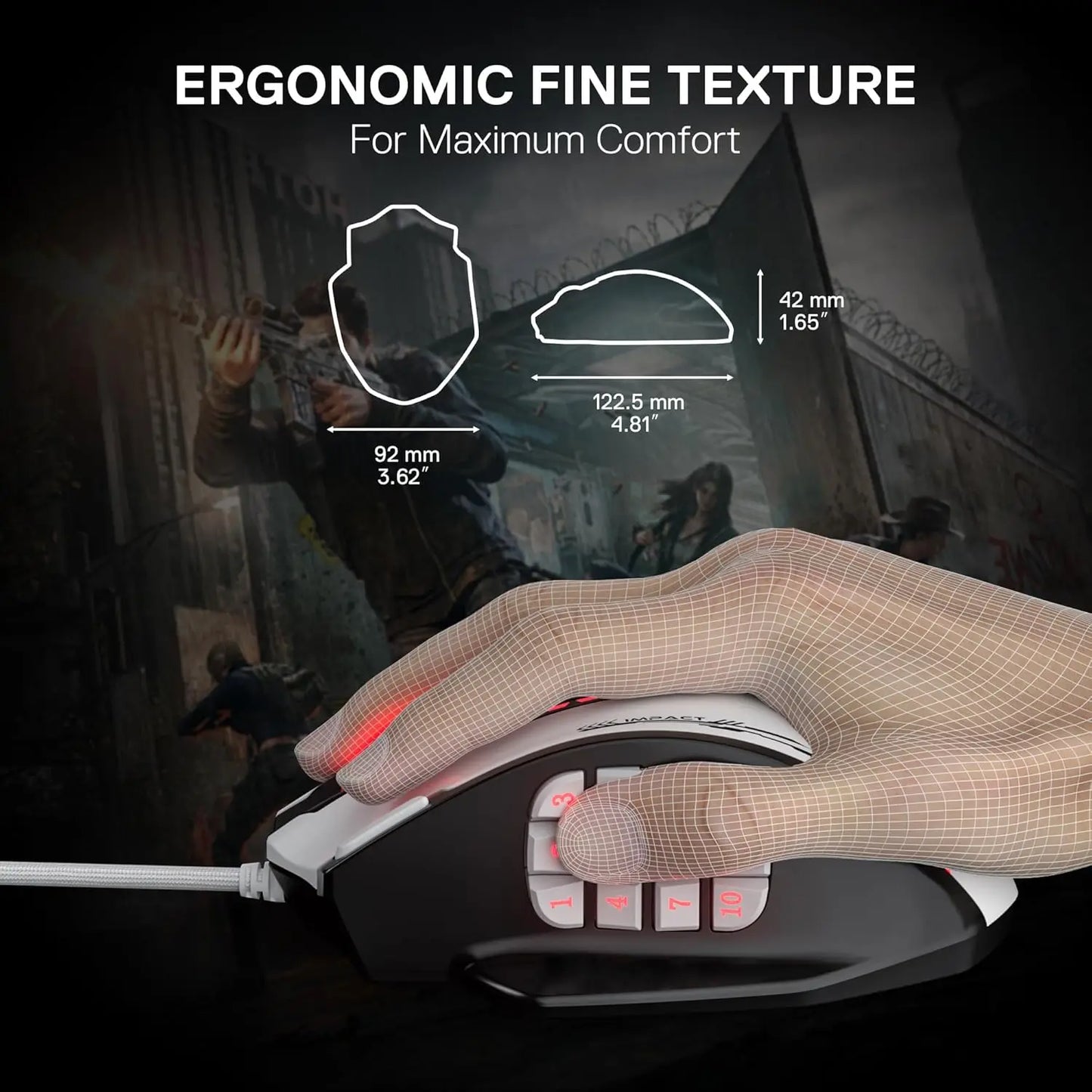 Redragon M908 Impact RGB MMO Gaming Mouse With 24000 DPI