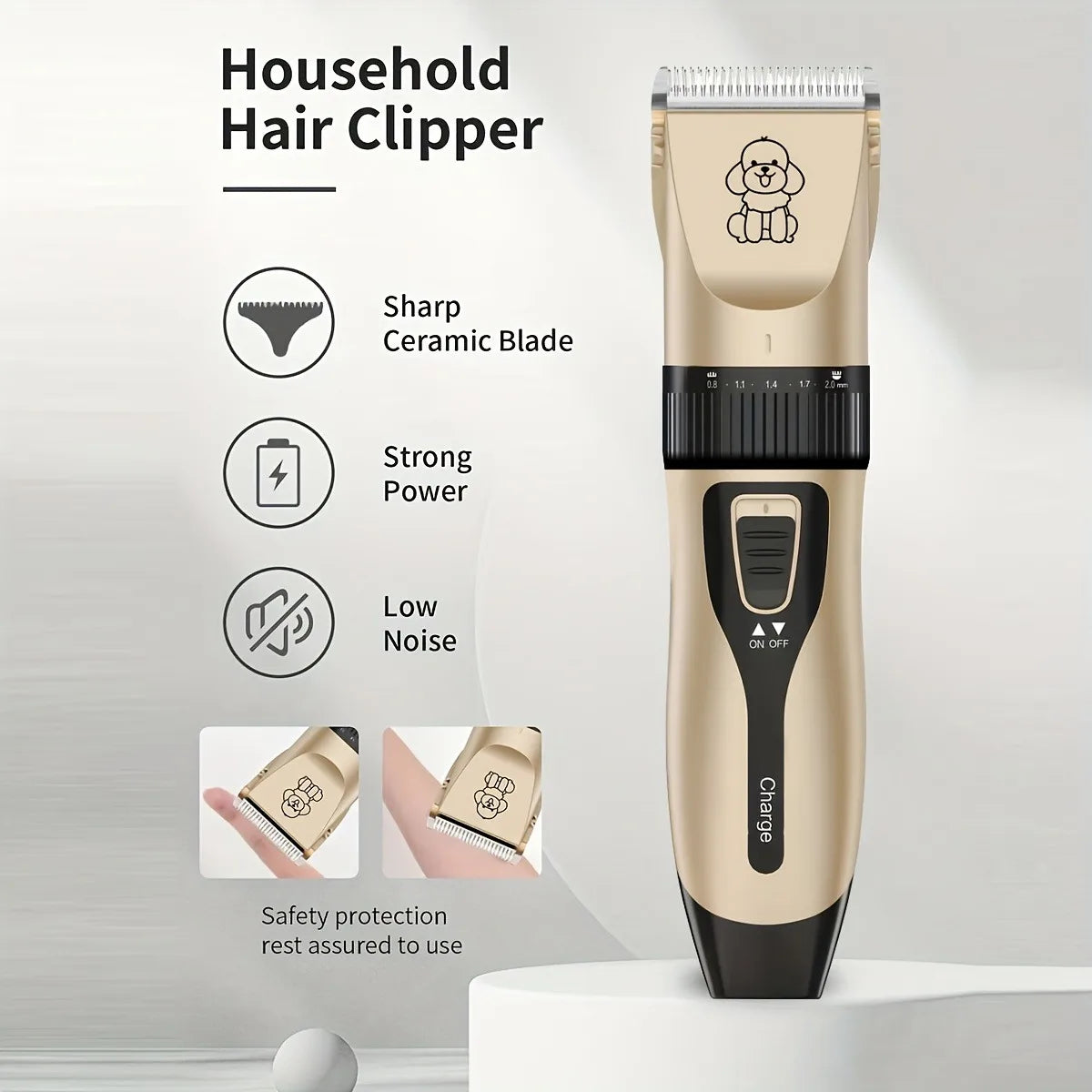 Electric Pet Grooming Kit - USB Rechargeable, Cordless Trimmer for Dogs & Cats , Professional Shaver Tool Set, Dog Grooming