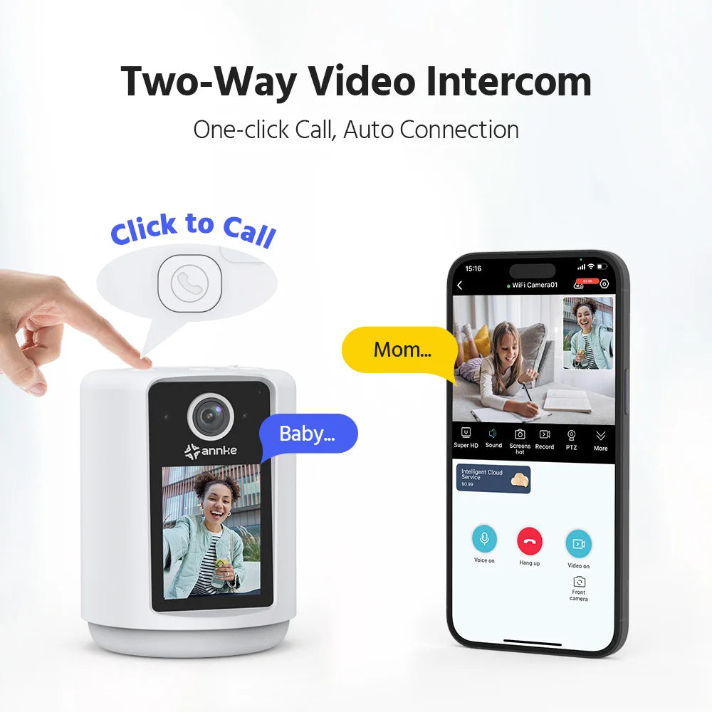ANNKE 3MP WiFi Outdoor Security Camera With Two Way Audio