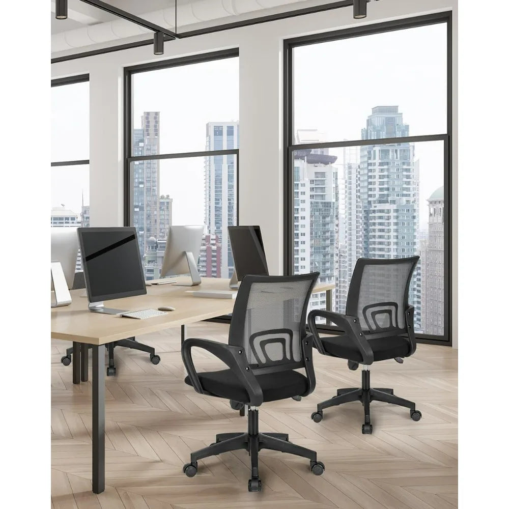 Mesh Gaming Chair With Lumbar Support And Adjustable Height