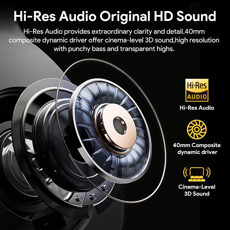 QC H3 ANC Wireless Headphones Bluetooth 5.4 HiRes Audio Over Ear