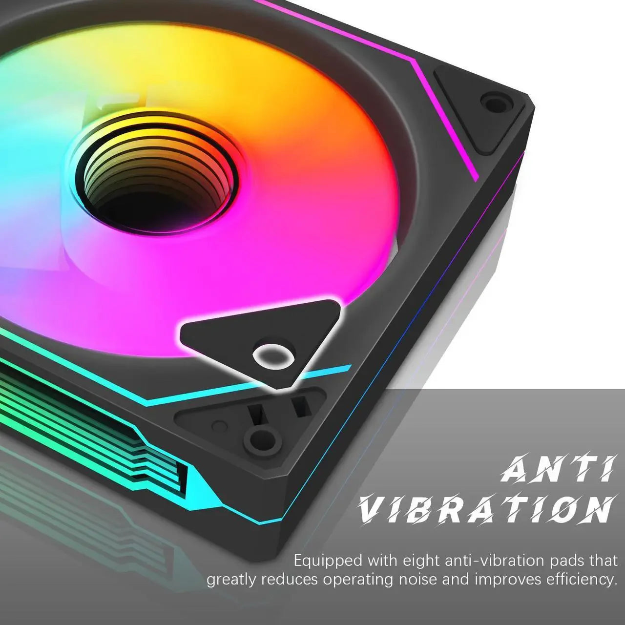 ARGB 6 Pack 120mm PWM Case Fans With Hub And Remote