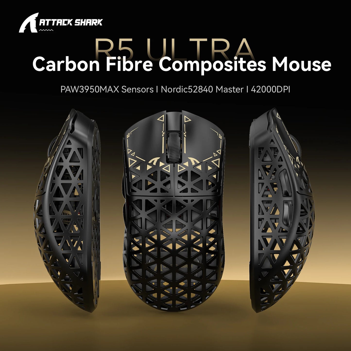 Attack Shark R5 Ultra Wireless 8K Gaming Mouse With PAW3950MAX Sensor