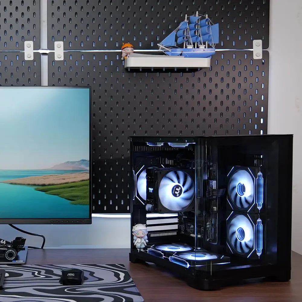 YEAH MAGIC Gaming Desktop AMD Ryzen 5 5600GT 3.9GHz 16GB(8G*2) DDR4 3200 1T NVME SSD ARGB 7 Fans Win 11 Home Gamer Desktop PC
