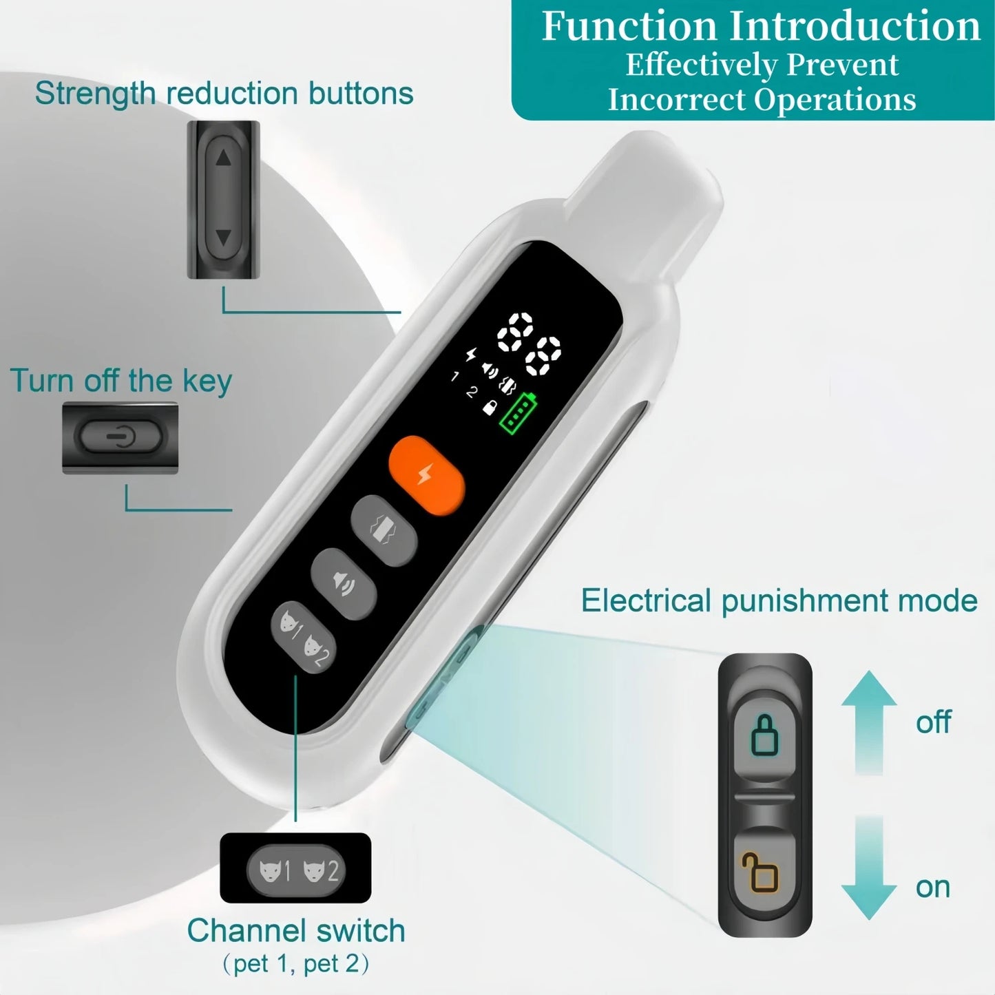 YHLC Electric Dog Training Collar With Remote Control Waterproof