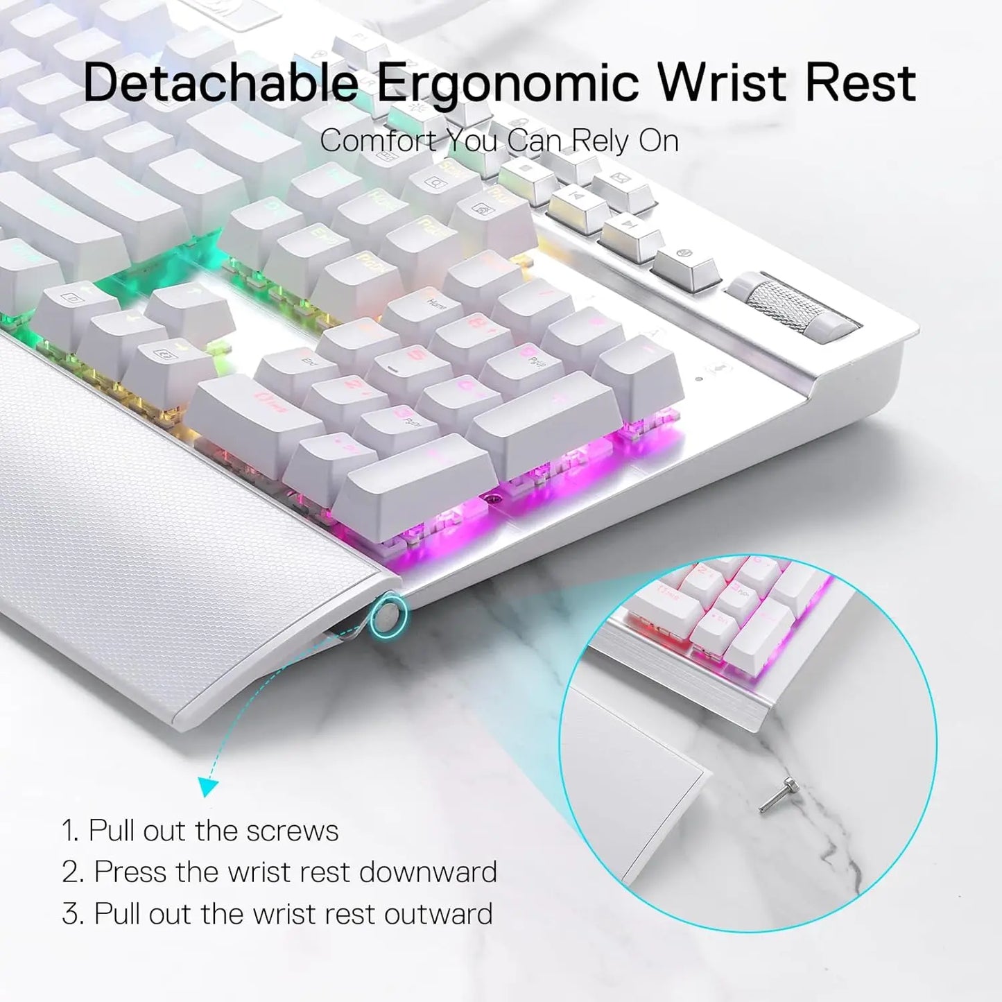 Redragon K550 RGB Mechanical Keyboard With Wrist Rest