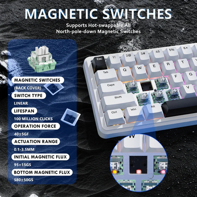 Attack Shark Wired Keyboard 8000 Hz Polling With QMK RGB