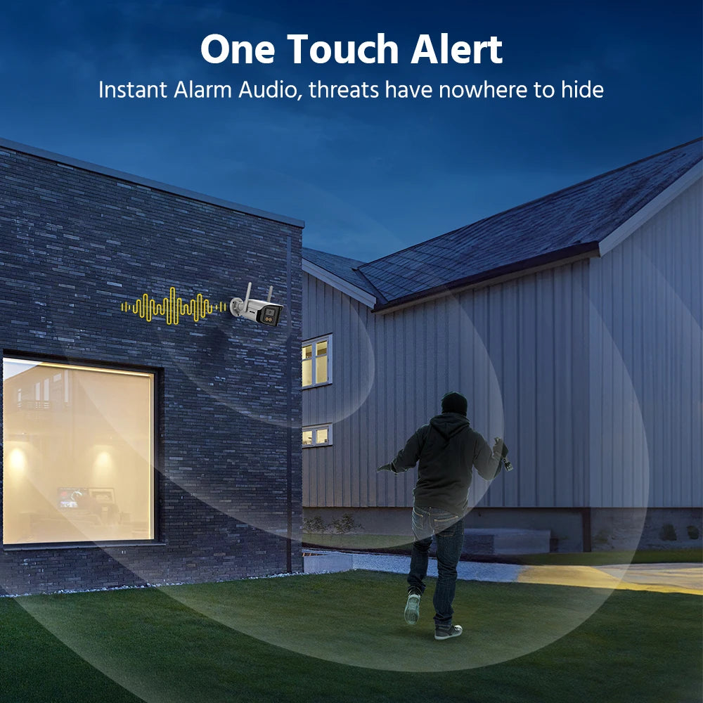 ANNKE 4MP Dual Lens WiFi Security Camera Outdoor Two Way Audio Night Vision