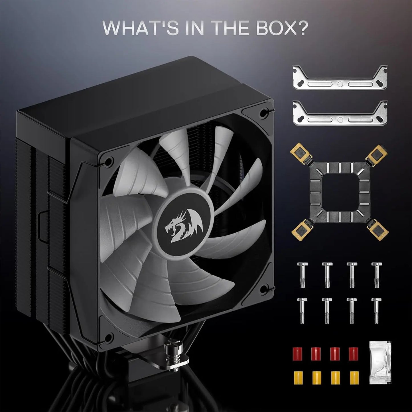 Redragon CC2312 CPU Cooler With Temperature Display ARGB Fans