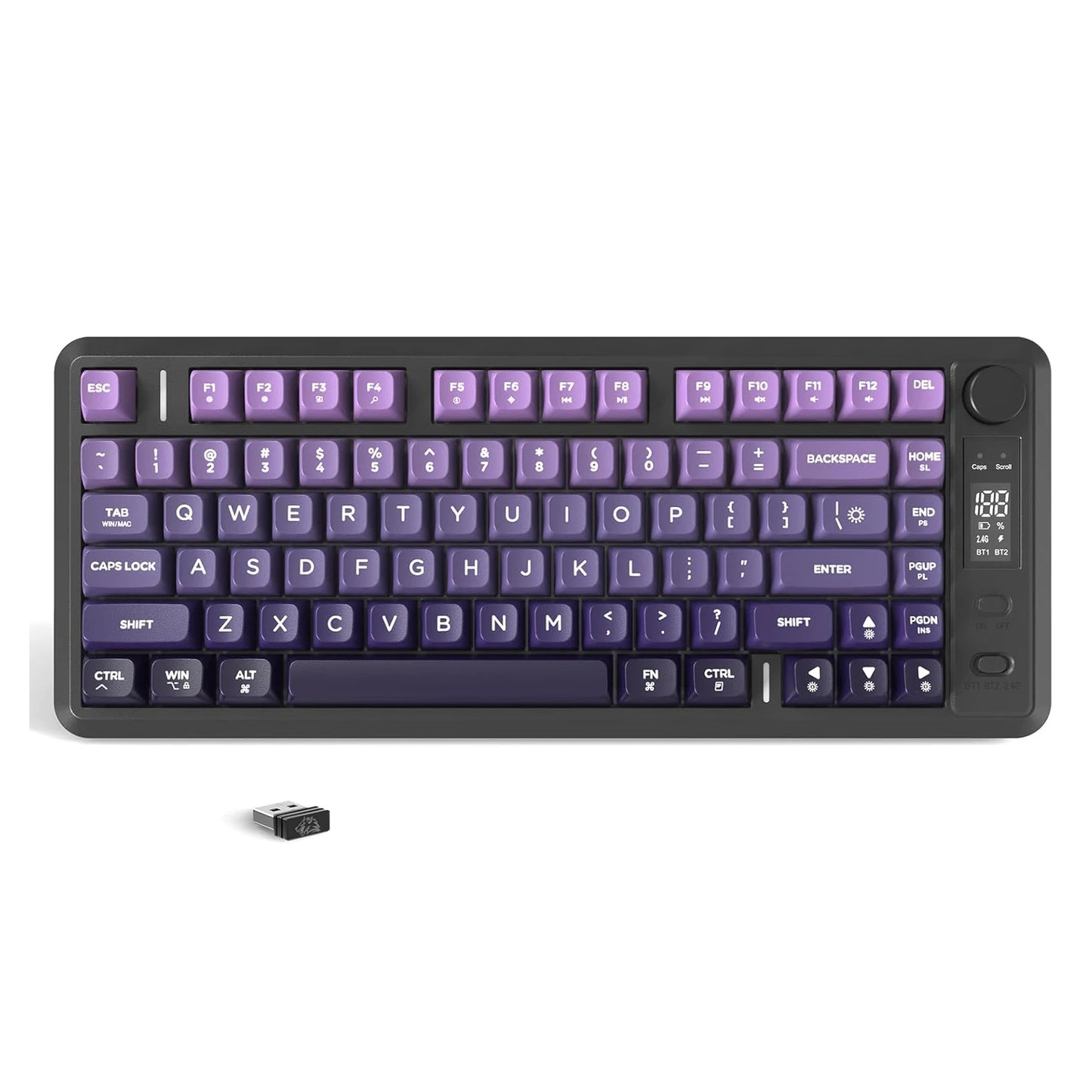 Attack Shark M75 Wireless Membrane Keyboard With Knob OLED Display