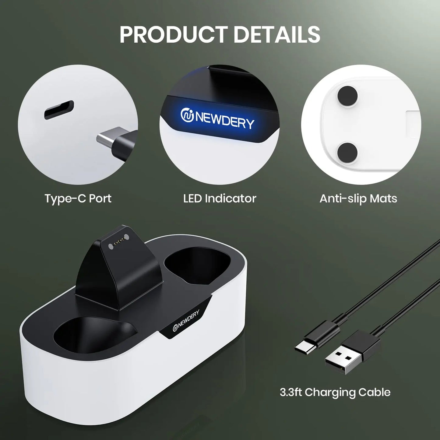 Newdery Xbox Controller Charging Dock for Series X S