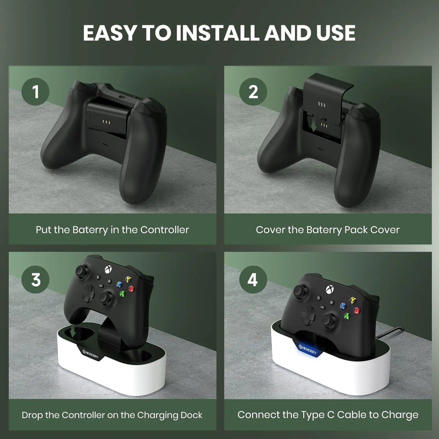 Newdery Xbox Controller Charging Dock for Series X S
