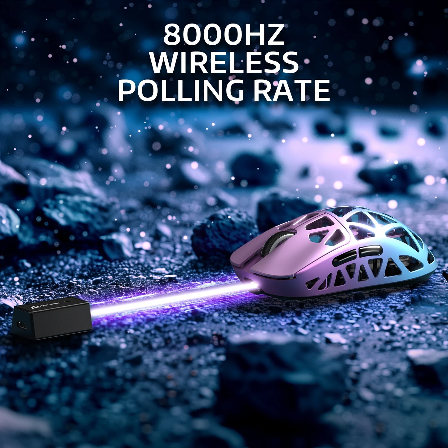 Attack Shark R2 TriMode Programmable Mouse With PAW3950 42000 DPI