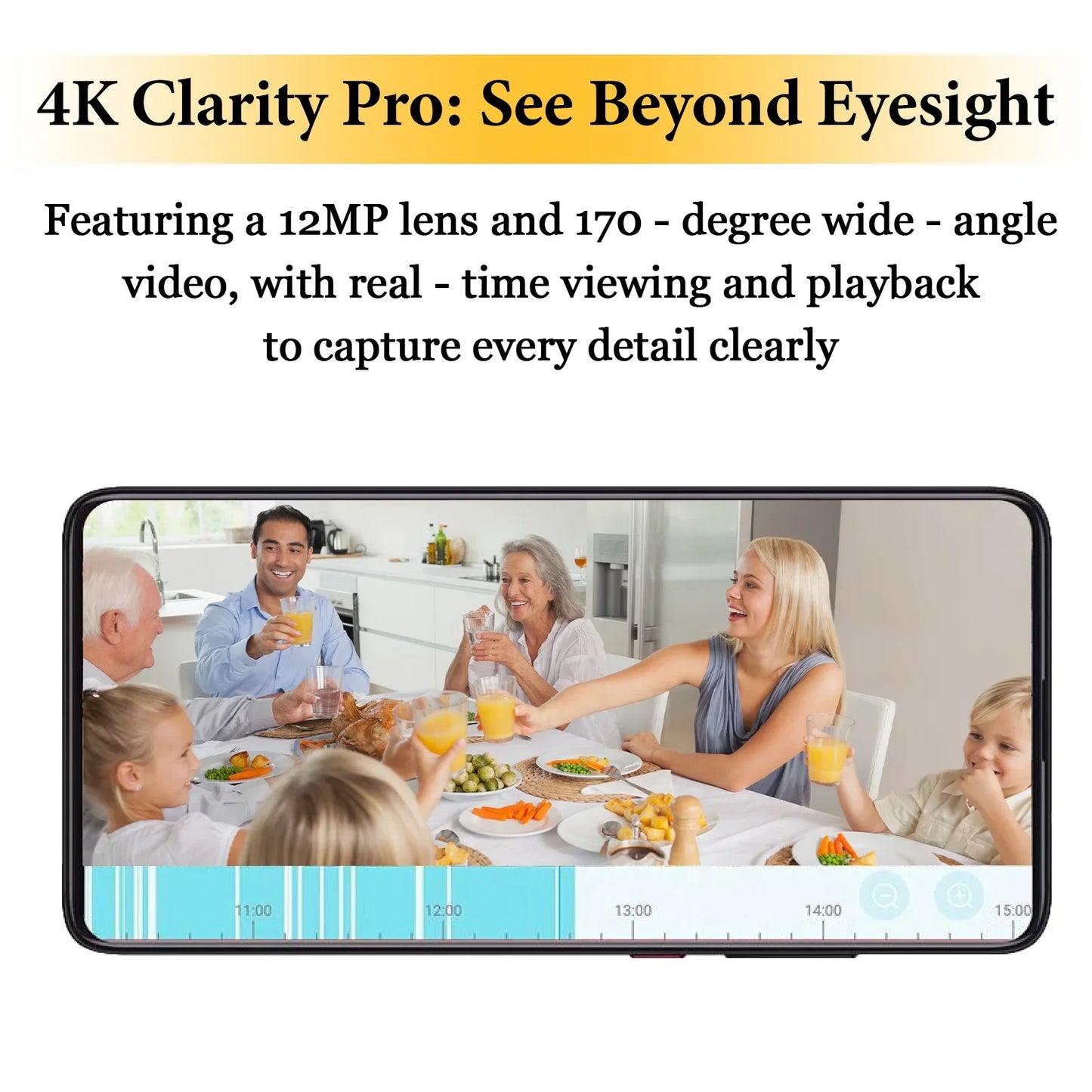 C6 Smart Color Night Vision Wireless Camera, Home HD Monitor, Human Detection Auto Light On, Two-Way Audio WiFi Camera with Phone Remote