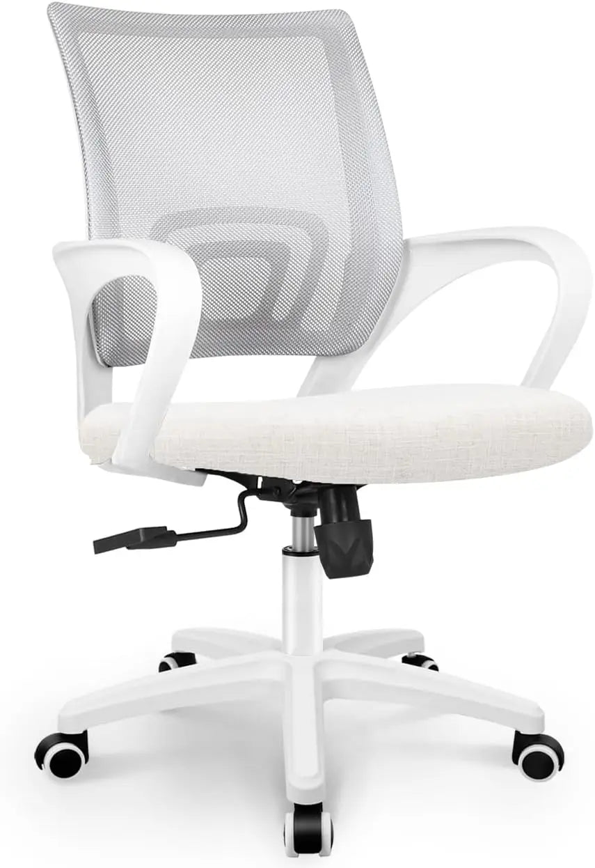 Mesh Gaming Chair With Lumbar Support And Adjustable Height