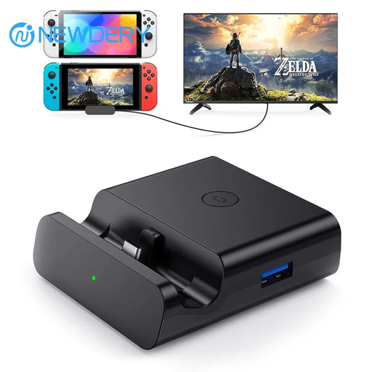 NEWDERY Nintendo Switch TV Dock USB-C To HDMI Hub Adapter