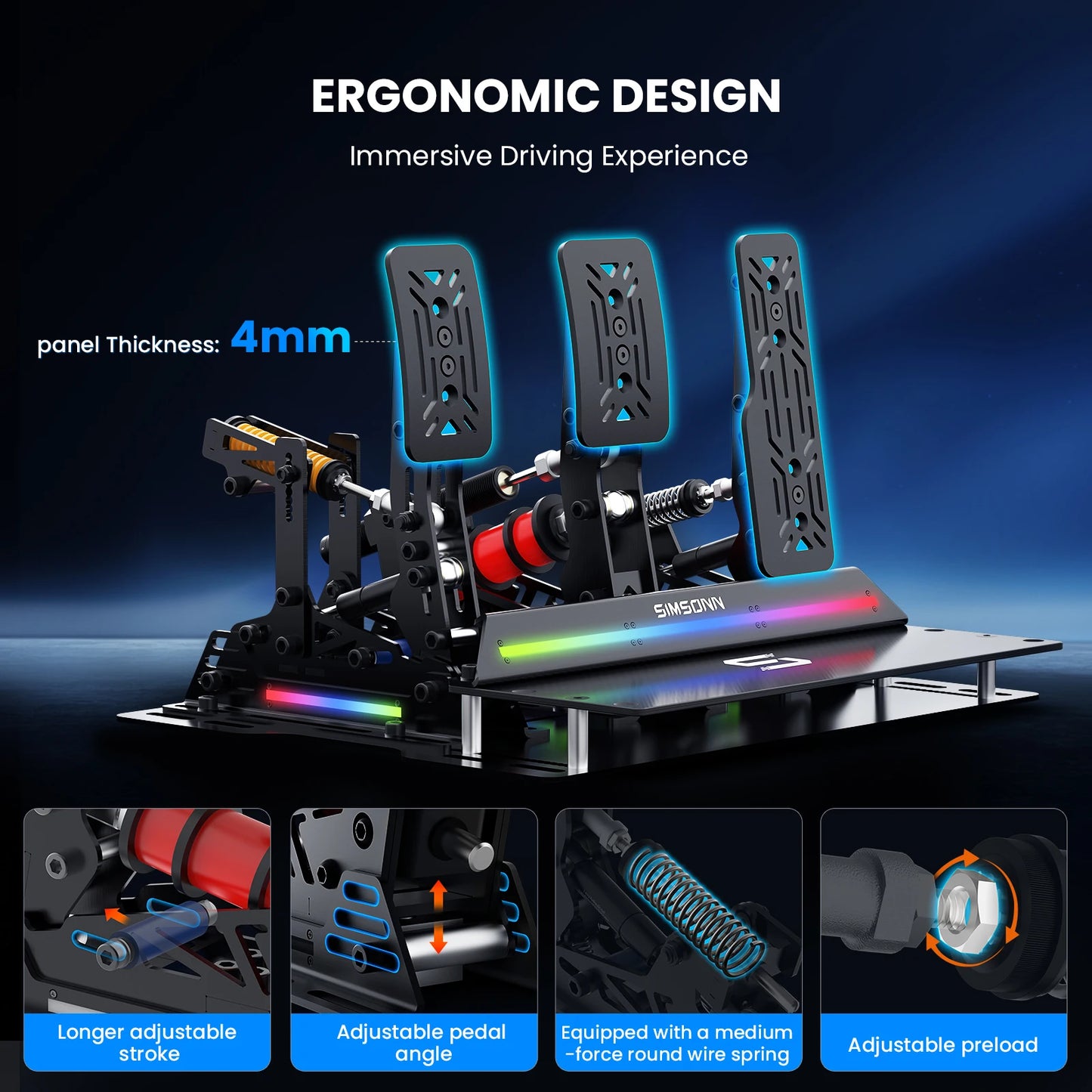 Simsonn Pro X Ultra Sim Racing Pedals With VAM RPO