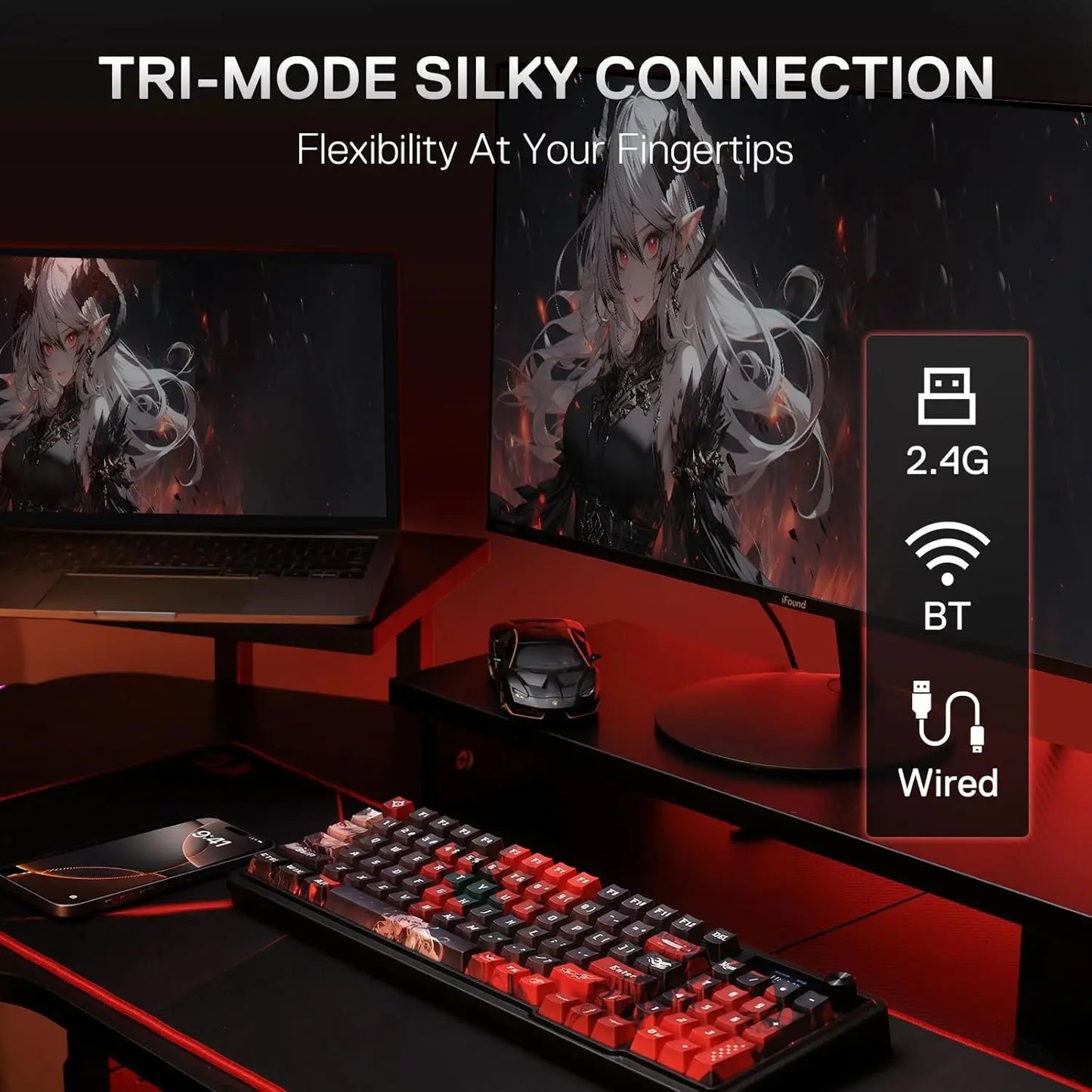 Redragon K719 Pro Wireless Gasket Keyboard With 95 Keys TFT Display