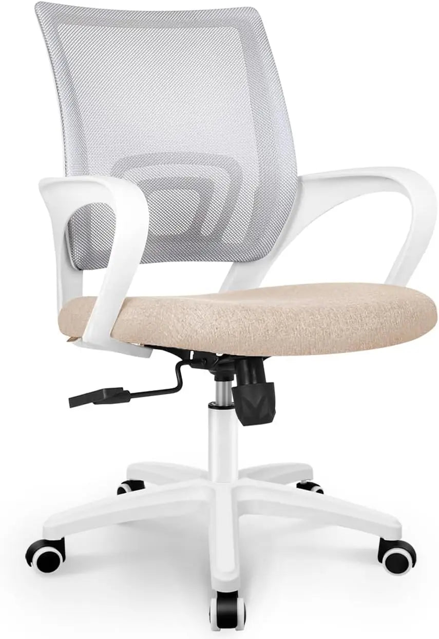 Mesh Gaming Chair With Lumbar Support And Adjustable Height