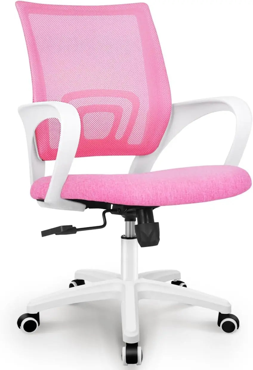 Mesh Gaming Chair With Lumbar Support And Adjustable Height