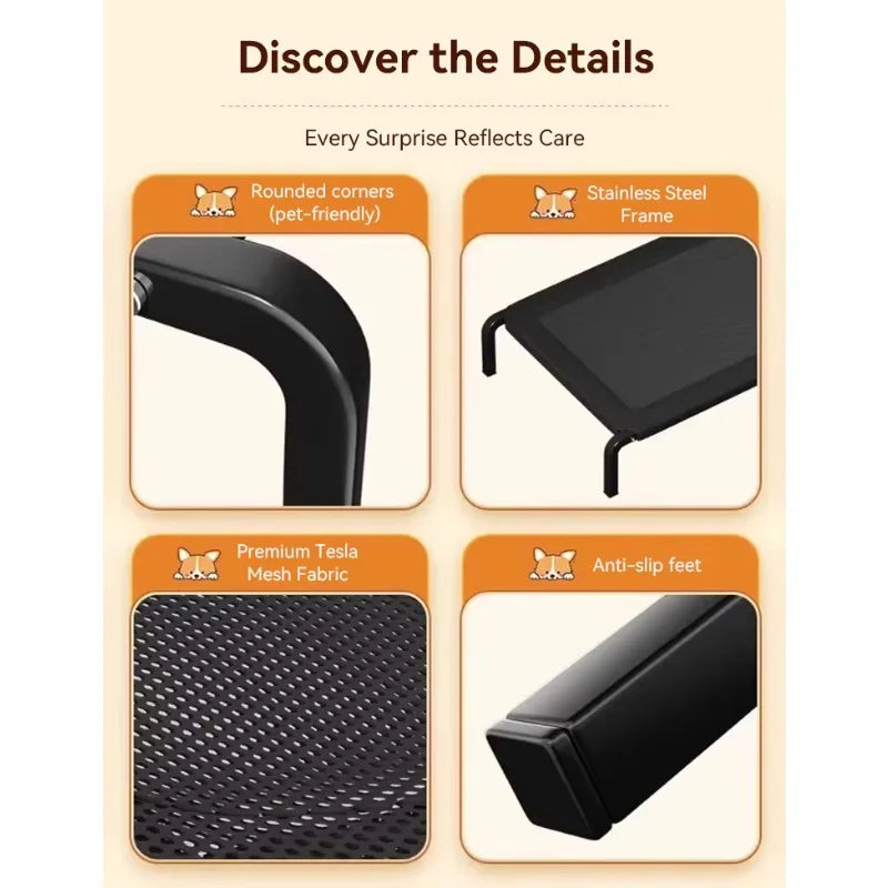 Elevated Outdoor Dog Bed For Large Pets Moisture Proof Non Slip