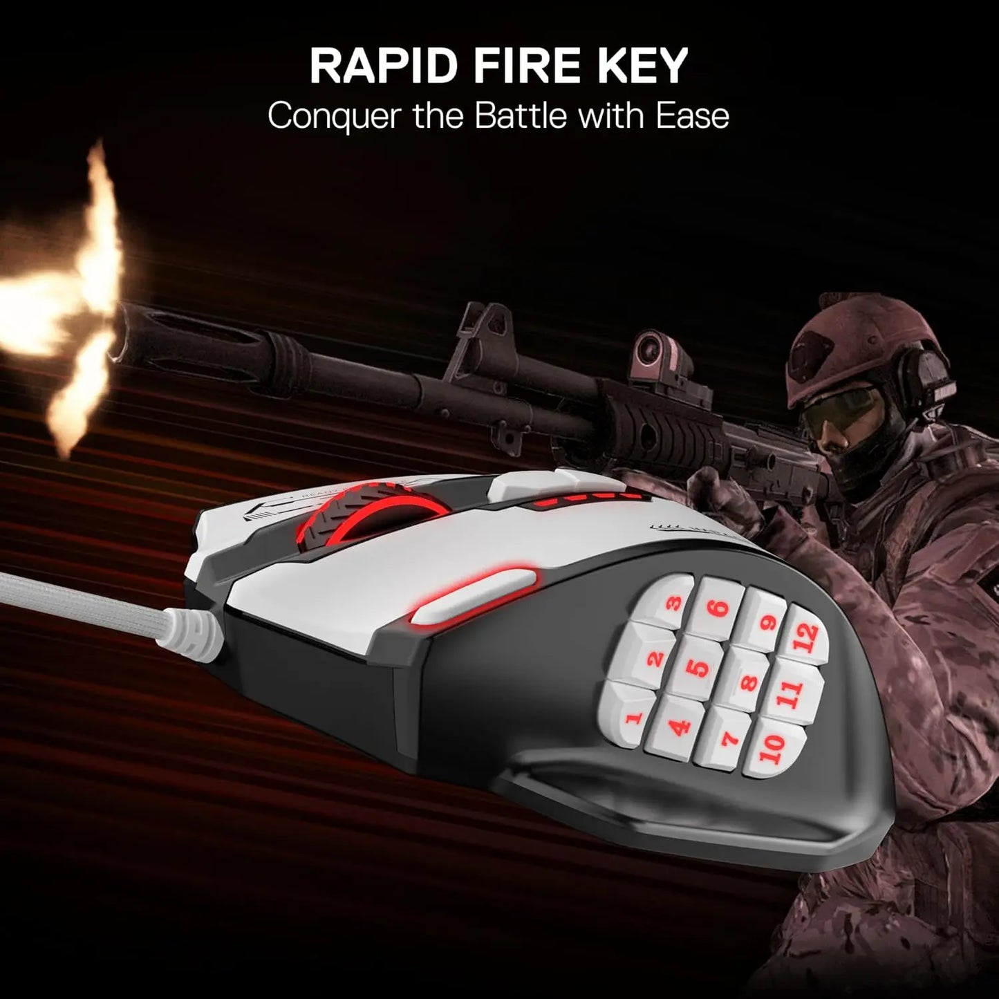 Redragon M908 Impact RGB MMO Gaming Mouse With 24000 DPI