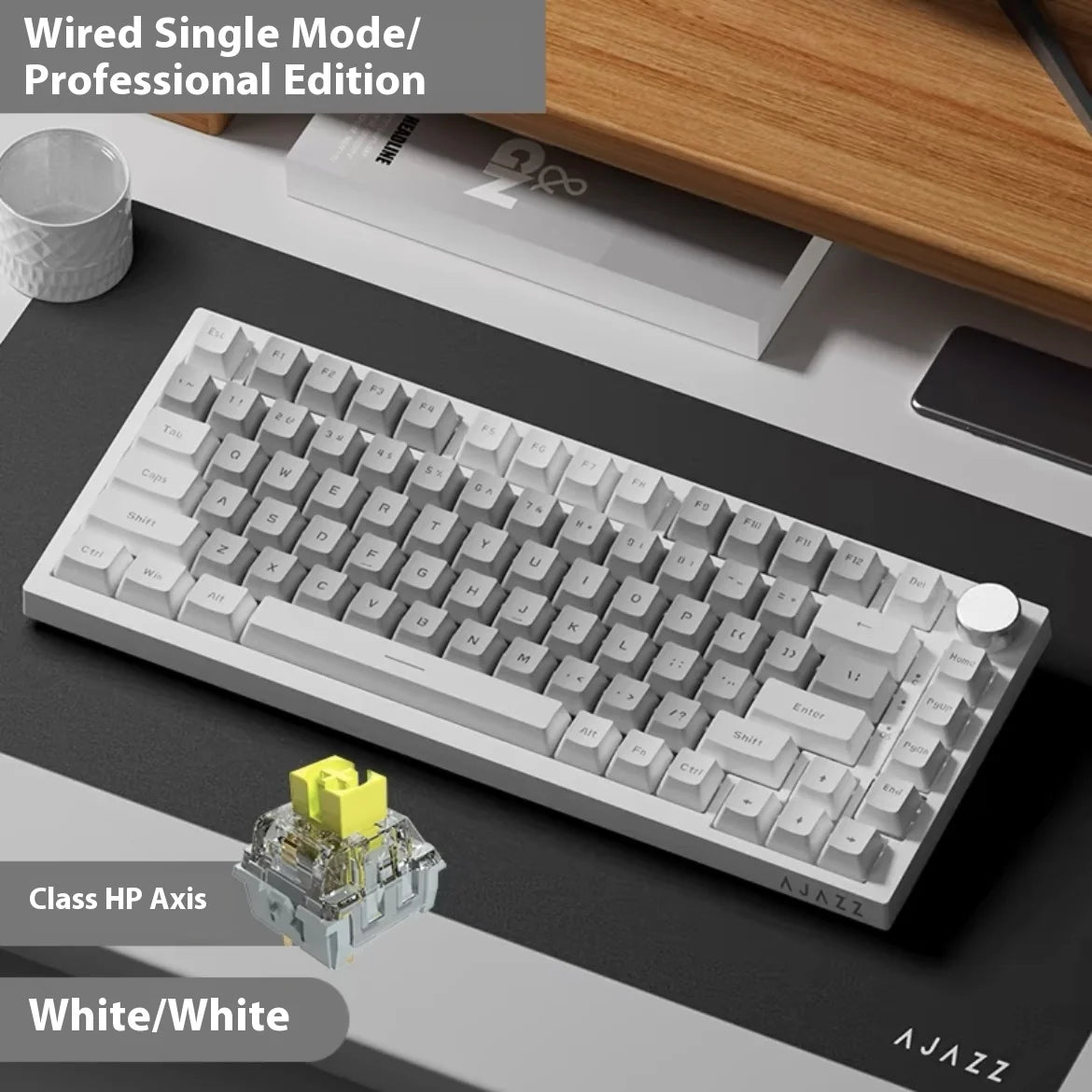 Ajazz AK820 Wired Mechanical Keyboard 82-Key Gaming Hot-Swappable Esports