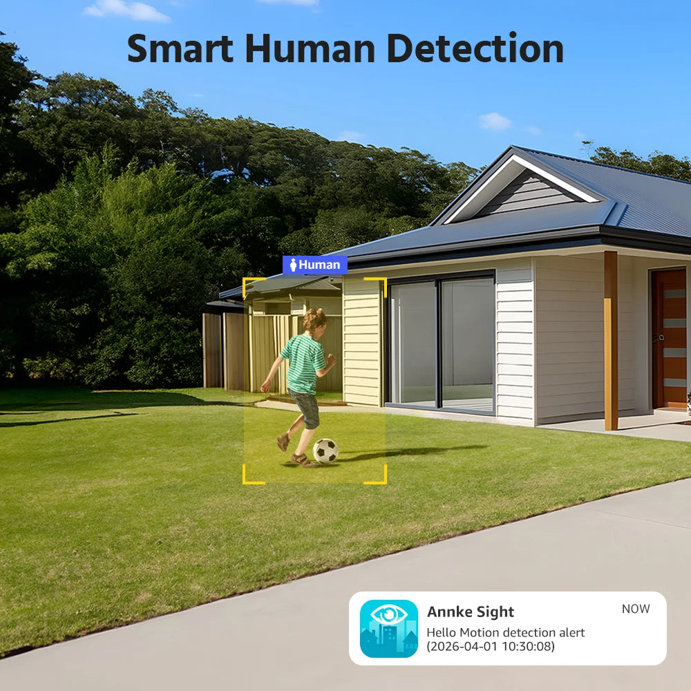 ANNKE 4MP Dual Lens WiFi Security Camera Outdoor Two Way Audio Night Vision
