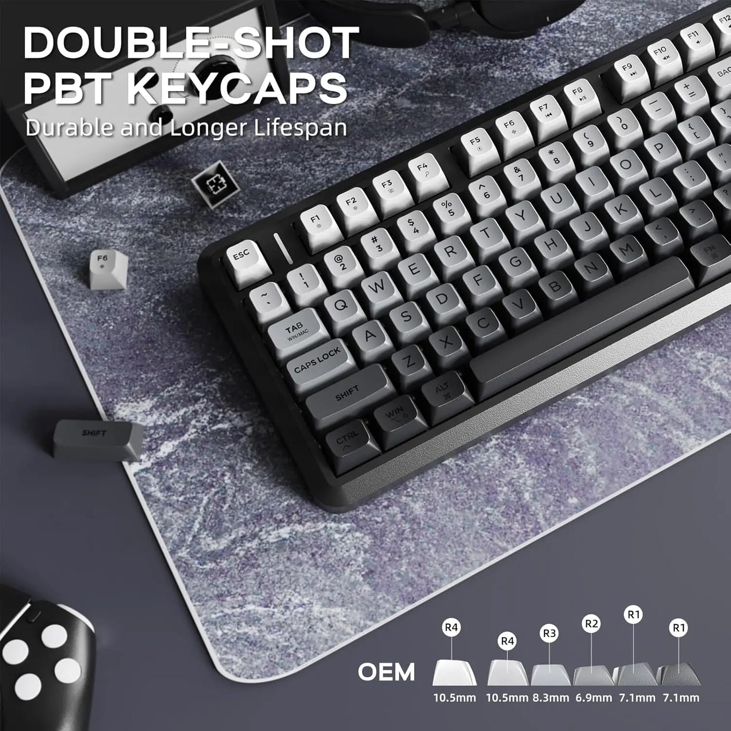 Attack Shark M75 Wireless Membrane Keyboard With Knob OLED Display