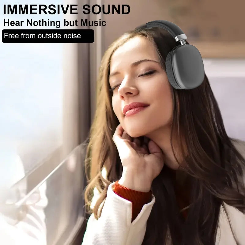 Foldable Bluetooth Over Ear Headphones HiFi Wireless Headset With AUX